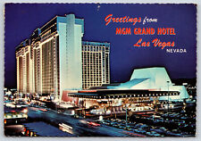 Las Vegas NV-Nevada, Greetings From MGM Grand Hotel, Vegas Strip, Postcard picture