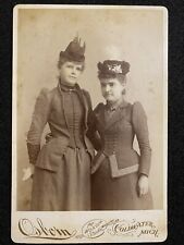 Coldwater Michigan MI Pretty Women In Hats Antique Cabinet Photo picture