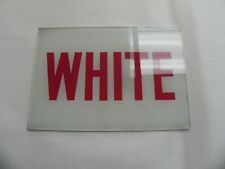 VINTAGE AMERICAN GAS SERVICE STATION BATHROOM SIGNS GLASS WHITE BLACK HISTORY picture