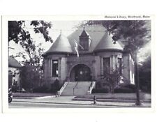 c1950s Memorial Library Westbrook Maine ME Postcard UNPOSTED picture