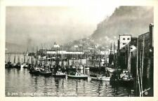 Ketchikan Alaska Trolling Boats RPPC Photo 1940s Postcard Schallerer 20-3009 picture
