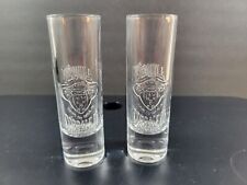 2 Vintage Clear Embossed Tequila Corralejo 2 Oz Shot Shooter Glasses picture
