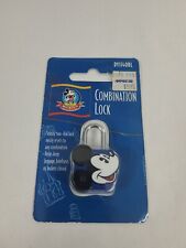 Vtg NEW SEALED Disney Mickey Mouse World Two Dial Blue Combination Lock Luggage  picture