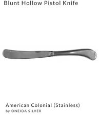 Oneida Heirloom American Colonial Satin Blunt Hollow Pistol Knives 9 1/8