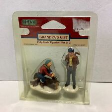 1999 Lemax Christmas Village Grandpa’s Gifts Ice Skating Figures picture