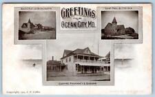 1904 GREETINGS OCEAN CITY MD COFFINS PHARMACY ST PAUL BY THE SEA POSTCARD picture