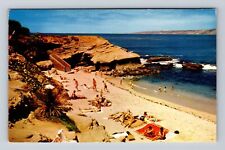 La Jolla CA-California, The Cove, Swimming Beach Side, Antique Vintage Postcard picture