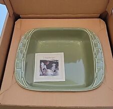 Longaberger Pottery 8 X 8 Baking Dish  Sage green NEW in box 30469 picture