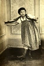 1940s Vintage Photo USSR Life Young Pretty Russian Woman Dance picture