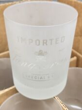 RARE IMPORTED TANQUERAY SPECIAL DRY FROSTED TUMBLERS - 4 NOS  VINTAGE GLASS picture
