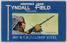 WW2 Greetings TYNDALL FIELD FL Army Air Forces Gunnery School Postcard WWII 1944 picture