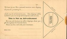 1920 Postal Card Jefferson News Clipping Remittance Card Coin  picture