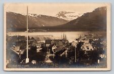 c1914 RPPC Tromsø Norway City View Boats & Landscape ANTIQUE Postcard picture