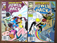 LOT OF 2 POWER PACK MARVEL COMICS #43 & #44 - INFERNO - NEW MUTANTS - BAGGED picture