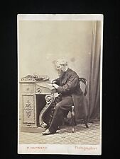 Cabinet Card Antique Photo 1800’s Man at Desk Rob Hayward Finchley, London picture