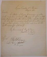 1863 Civil War Letter May 12 Bury Dead Animals & Rubbish For Comfort Of Troops picture