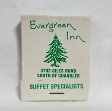 Vintage Evergreen Inn Restaurant Bar Matchbook Bellevue NE Advertising Full picture