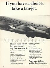 1964 AMERICAN AIRLINES Boeing 707 Astrojet PRINT AD advert FANJET DFW Texas picture