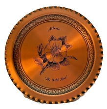 Fantasy Copperware Vtg. Hand Wrought 'The Wild Rose' Alberta Canada Please Read picture