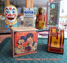 MARX 1930'S MECHANICAL TIN GET RICH QUICK BANK WITH 