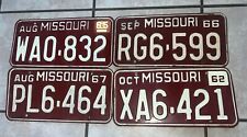 Vintage Missouri License Plates 1960s - Lot Of 4 picture