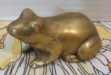 vintage brass frog picture