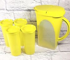Tupperware Beverage Set ~ Pitcher & 4 Tumblers NWOT picture