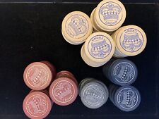Lot of 164 Vintage Crown Clay Casino Poker Chips. picture