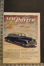 1946 PONTIAC FOUR-DOOR STREAMLINE SEDAN SILVER STREAK GENERAL MOTOR AUTO AD UA42 picture
