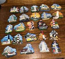 Beautiful Set Of 24 3D Lighthouse Magnets by Williams & Ward Rare Find picture
