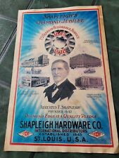 Vintage SHAPLEIGH HARDWARE  DIAMOND EDGE TOOLS   print poster sign picture