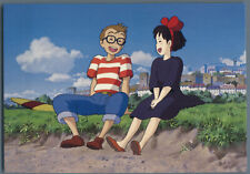 Kiki's Delivery Service Studio Ghibli Postcard Kiki Laughing with Tombo on Beach picture