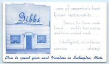 LUDINGTON, MI Michigan Roadside GIBB'S RESTAURANT c1950s Mason County Postcard picture