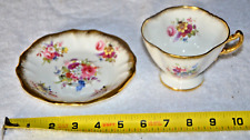 Vintage Hammersley Lady Patricia Heavy Gold Trim Teacup Set Bone China England picture