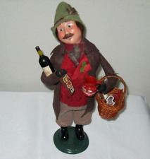 BYERS CHOICE, Christmas Market Man, 2023 w Bask Cookies, Wine, Pitcher, Ornament picture
