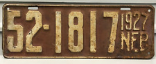 1927 Nebraska License Plate 52-1817 picture