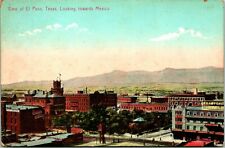 Vtg Postcard 1910s El Paso Texas TX View of El Paso Looking Toward Mexico Unused picture