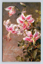 1908 TUCK's OILETTE Star Gazer Lily Lilies Flowers Easter Stargazer Postcard picture