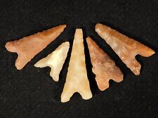 Lot of FIVE Nice Ancient BOTTOM Notch North African Tidikelt Arrowhead s 2.83 picture