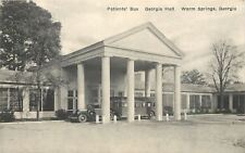 Warm Springs~Roosevelt Institute~Georgia Hall~1930s Car~Patients' Bus~B&W PC picture