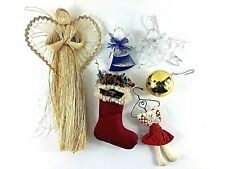 Lot of 6 Christmas Holiday Ornaments Quality Unique Vintage picture