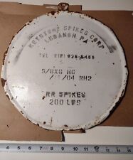 *RARE* VINTAGE RAILROAD / KEYSTONE SPIKES CORP BUCKET LID / WALL SIGN  picture
