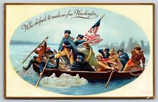 President~Who Helped To Make Us Free Washington~Gold Border~Emb~Vintage Postcard picture