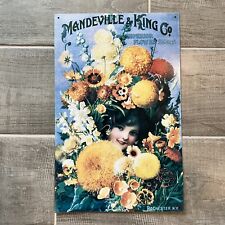 Mandeville & King Co Superior Flower Seeds Vintage Tin Sign 1993 USA Rochester picture