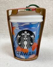 Starbucks 2015 Holiday Hawaiian Flowers & Leaves Coffee Cup Ornament HAWAII NEW picture