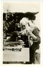 1950s? RPPC - Spikehorn Meyers, Feeding Bear Cub (#2), Harrison, Michigan picture
