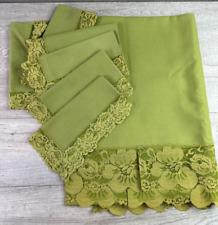 Vintage 1960s Green Tablecloth 50
