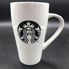 Starbucks 2014 Siren Mermaid Tall 18 oz. Coffee Mug Cup White Black Logo 