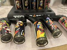 Techno torch lighter Full-size Torch Adjustable Flame Bob Marley Desig Lot Of 15 picture