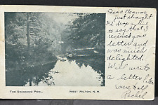 Postcard The Swimming Pool West Wilton NH 1910 picture